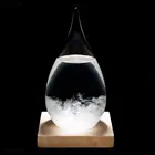 Настольная Метеостанция со стеклянной бутылкой, прогнозирующий прогноз погоды, прозрачный шар, штормовое стекло, домашний декор