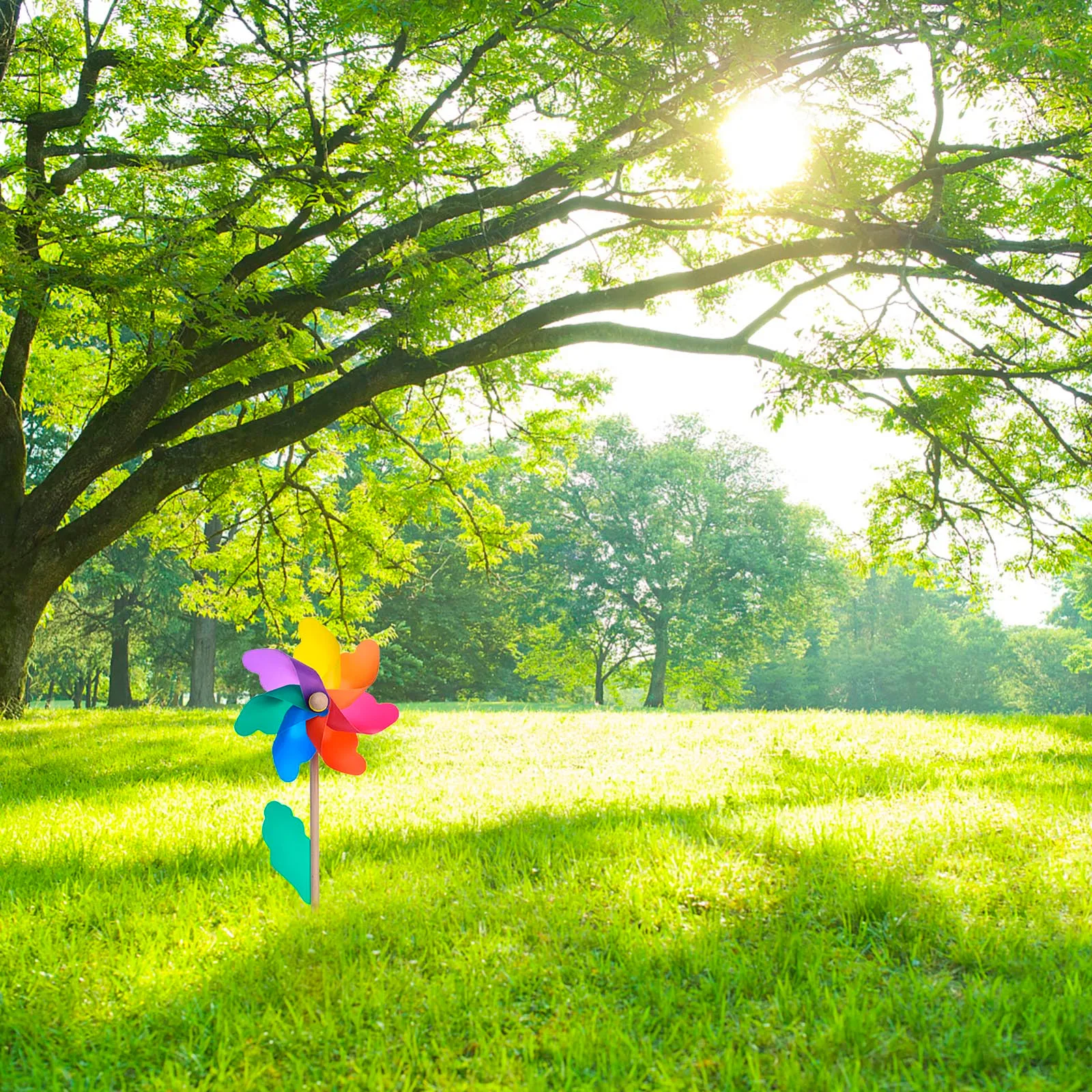 Радужная ветряная мельница ветряной Спиннер украшение для сада газона уличные