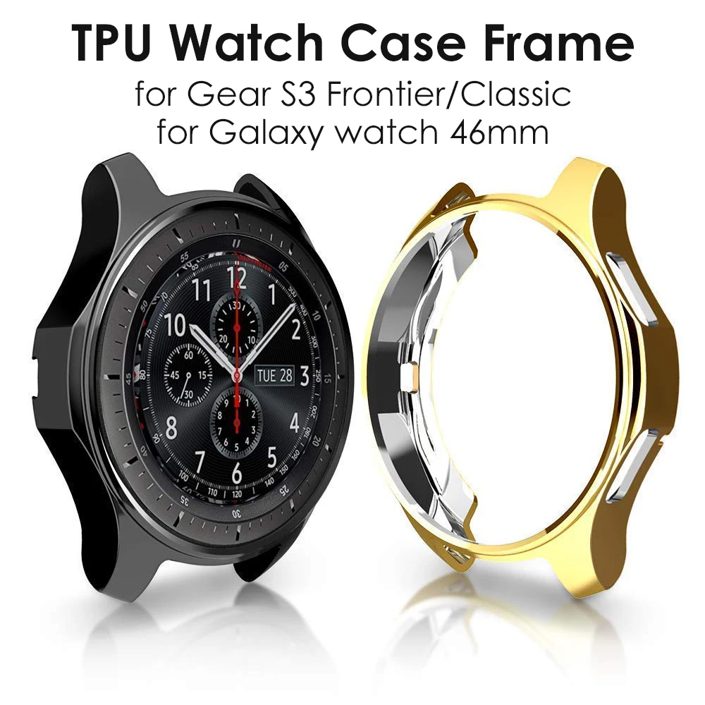 Защитный чехол для Samsung Galaxy Watch 46 мм и Gear S3 Frontier Classic Мягкий защитный с покрытием из