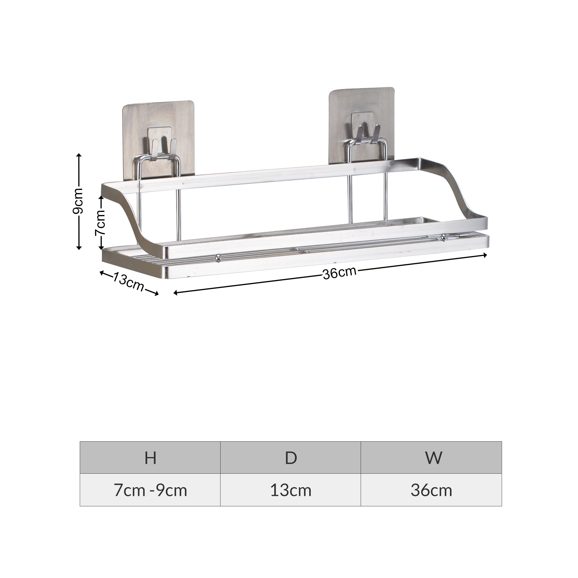 Smartbin 2 шт. SUS304 стеллаж для хранения из нержавеющей стали на клейкой основе пряных