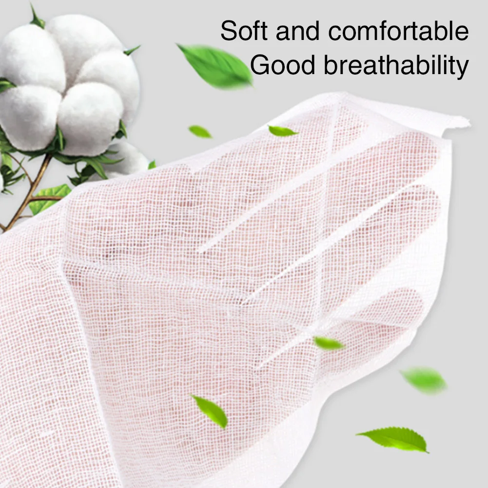 

10pcs/pack First Aid Knee Mesh Absorbent Cotton Bandage Roll Medical Gauze Fixation Emergency Accessory Nursing Health Care