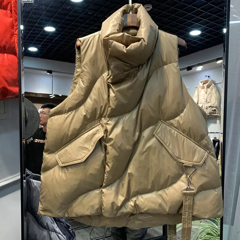 2023 New Ultra Light Down Vest Women Loose Vest Windproof Lightweight Warm Waistcoat Female White Duck Down Down Coat Sleeveless