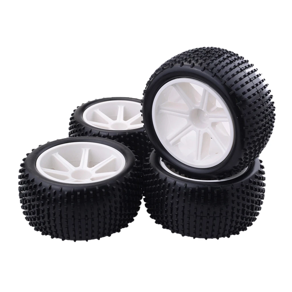 

4 Pcs / Set 1/10 Buggy Truck RC Wheels Rubber Tires for 1:10 HSP