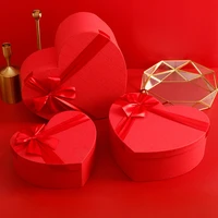 red heart shaped florist hat box candy boxes set valentines day gift box packaging boxes flowers gifts living vase