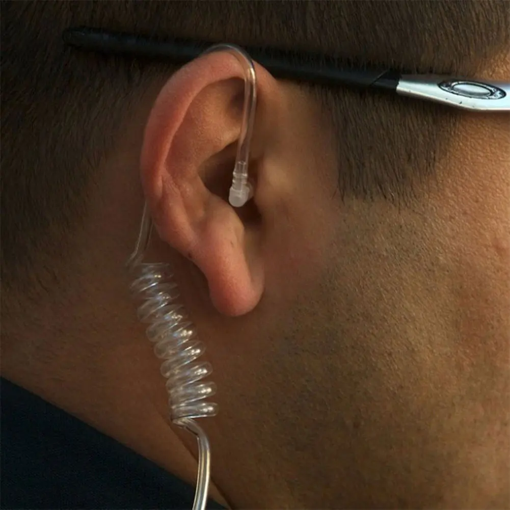 2 Pin PTT MIC гарнитура Тайное Акустическая трубка In-ear наушник для Kenwood TYT Baofeng UV-5R BF-888S CB