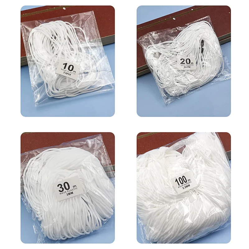 Резинка для ушей 3 мм канатная Резиновая лента круглая шитья | Дом и сад