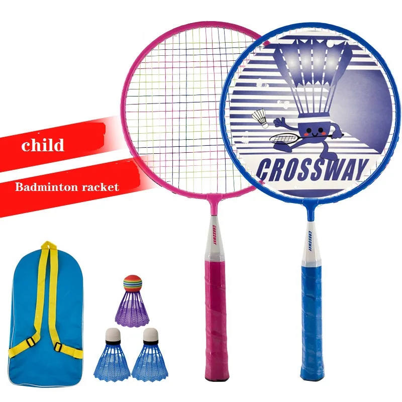 

Outdoor Badminton Rackets With Balls 2 Player Badminton Set For Children Indoor Outdoor Parent-child Sports Game 1 Pair Gift