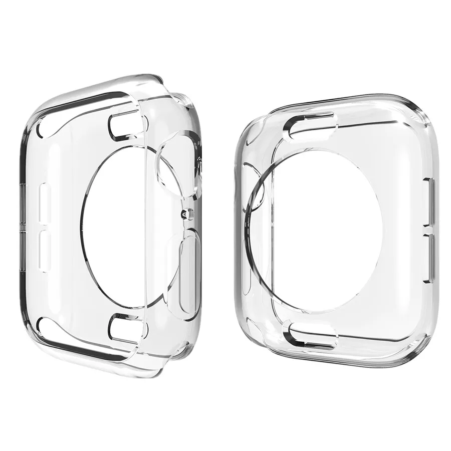 Чехол бампер для Apple Watch 4 Iwatch 40 мм 44 5 силиконовый мягкий ТПУ ультратонкий