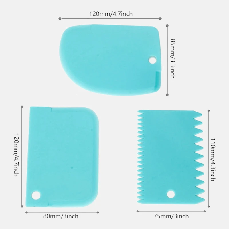 3 шт. формы для выпечки инструменты Пластик глазурь скребок мастики миксер теста