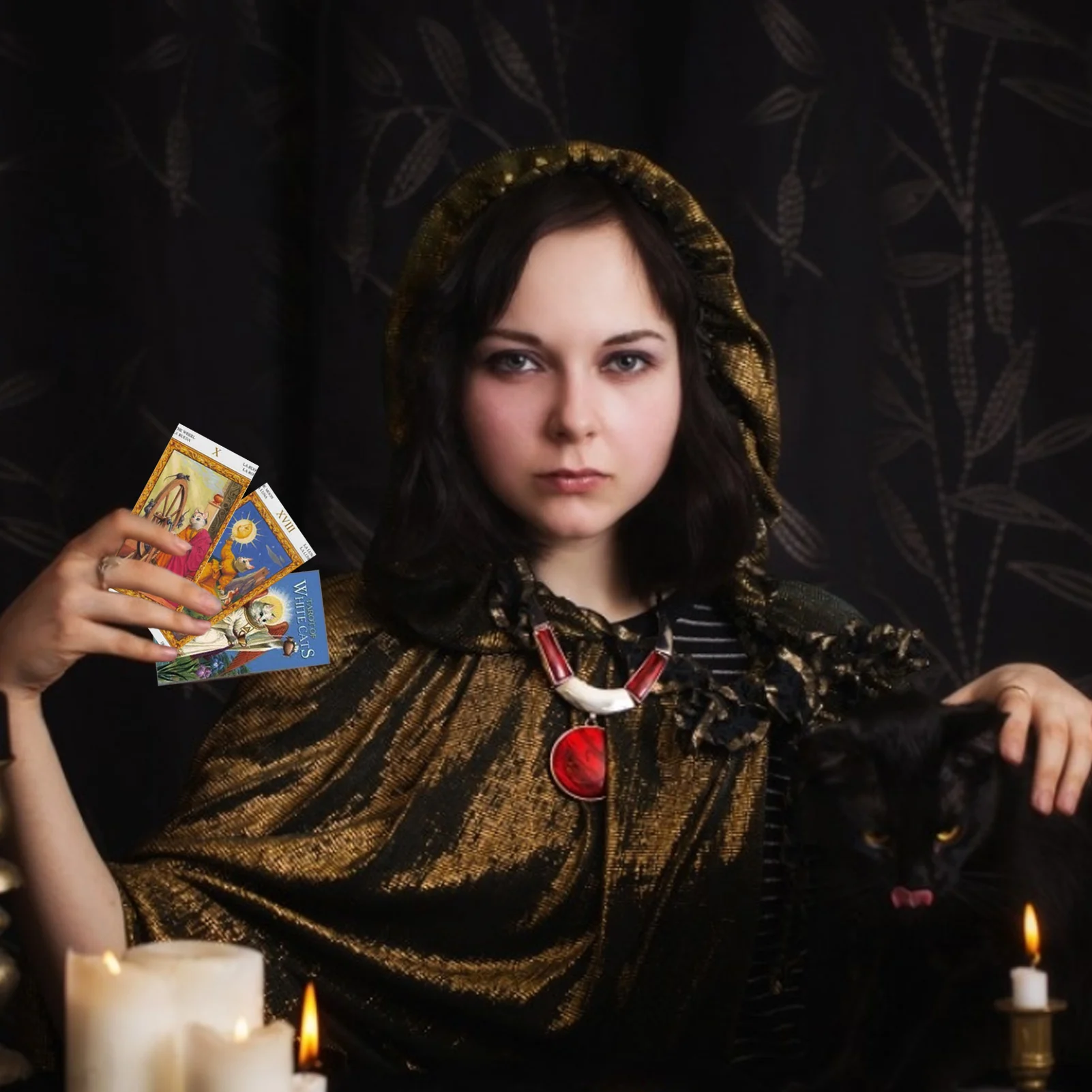 Таро Белых Кошек Полный английская версия 49 карт колода Oracle друзья вечерние