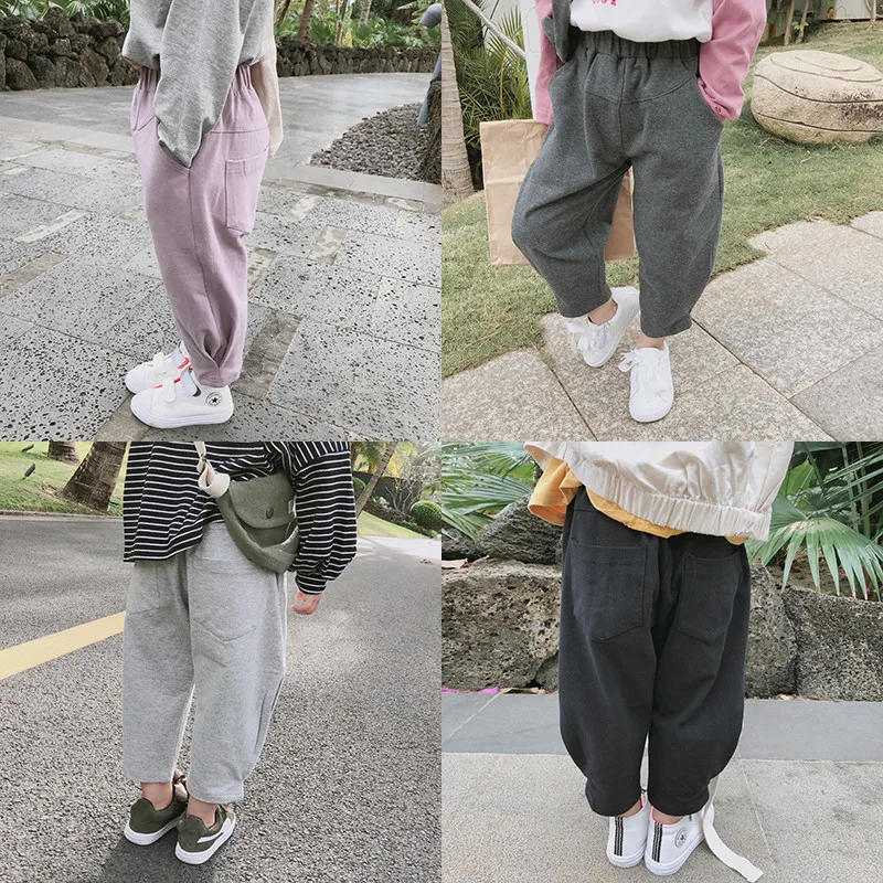 Штаны для девочек свободные повседневные штаны новая детская одежда на осень 2019