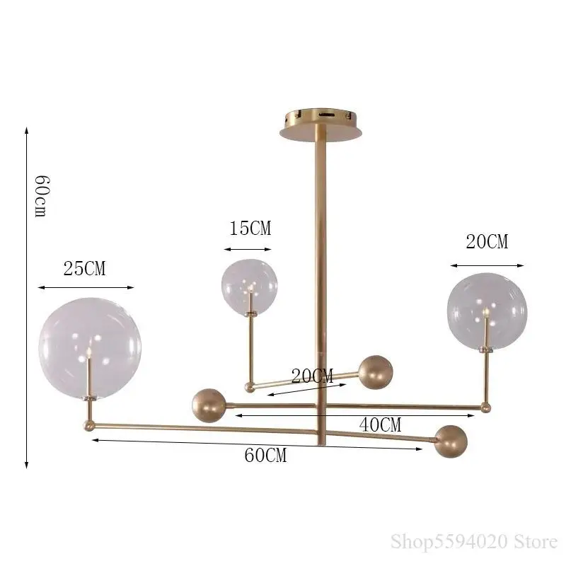 Американская Минималистичная Золотая люстра художественный геометрический