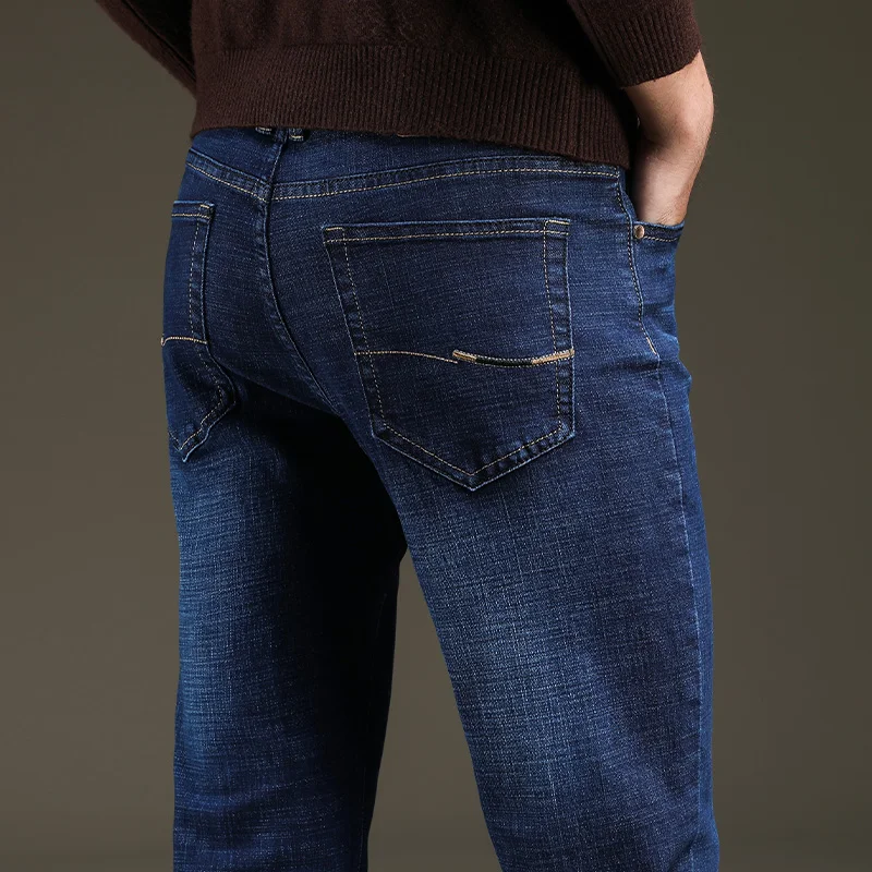 Классические мужские джинсы с вышивкой новинка 2019 стильные деловые повседневные