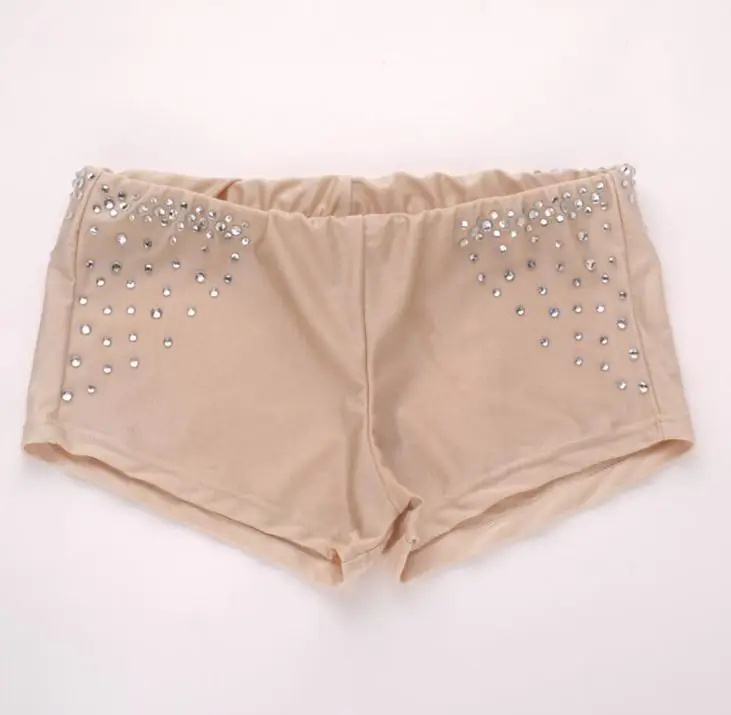 Эластичное удобное нижнее белье защитные штаны шорты со стразами для танцора