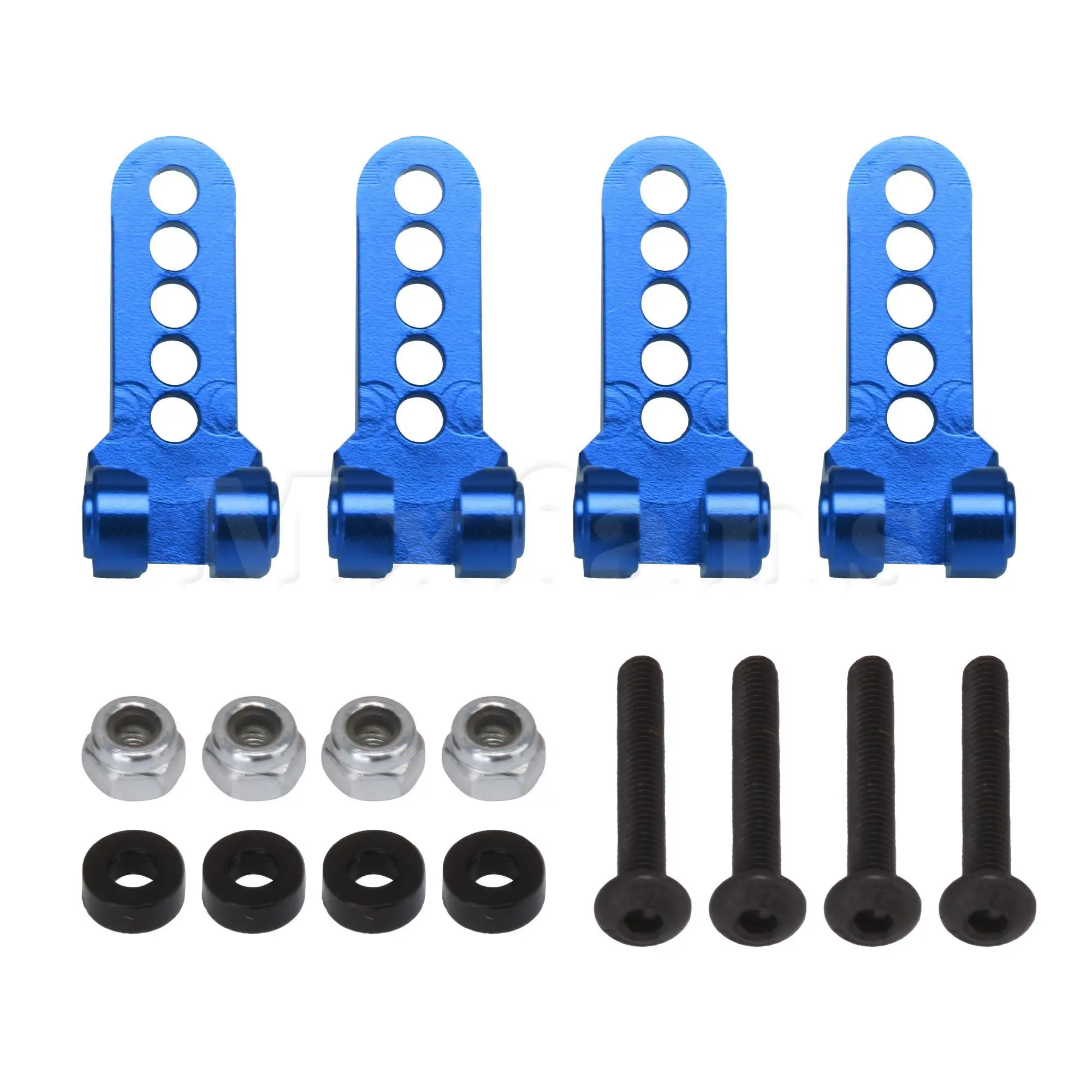 

4Pcs RC 1:10 Metal Front Rear Damper Mount Replacement for TRAXXAS Blue