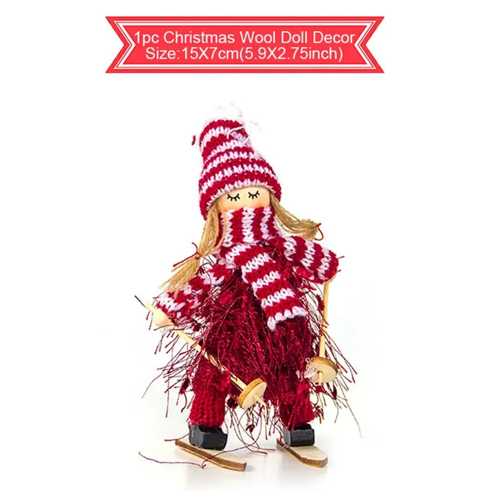 QIFU Christmas Angel Pendant Christmas Decor for Home Christmas Tree Ornaments Xmas Doll Gifts Cristmas Elf New Year - Цвет: Christmas Doll 24