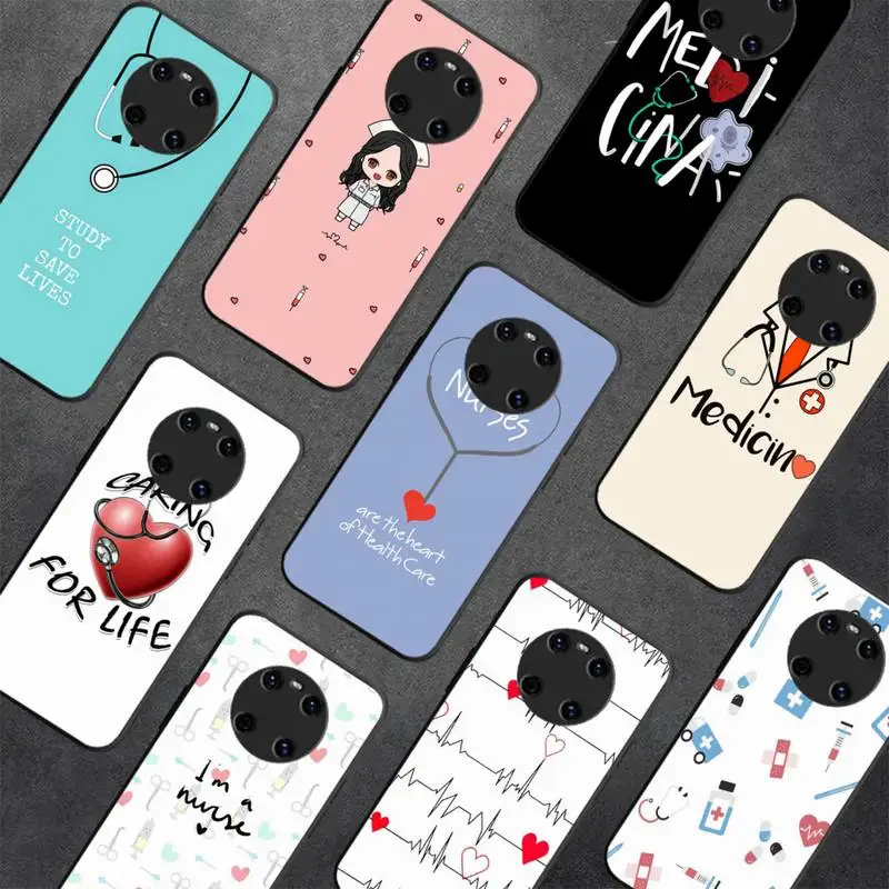 

Nurse Medical Medicine Health Heart Phone Case For Huawei Y 5 Y62019 Y52018 Y92019 Luxury funda case for 9prime2019
