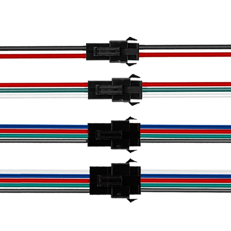 

10 пар 2/3/4/5 контактов SM JST разъем штекер и гнездо для 5050/3528 WS2812B/WS2811/WS2813/WS2815 RGB RGBW Светодиодная лента
