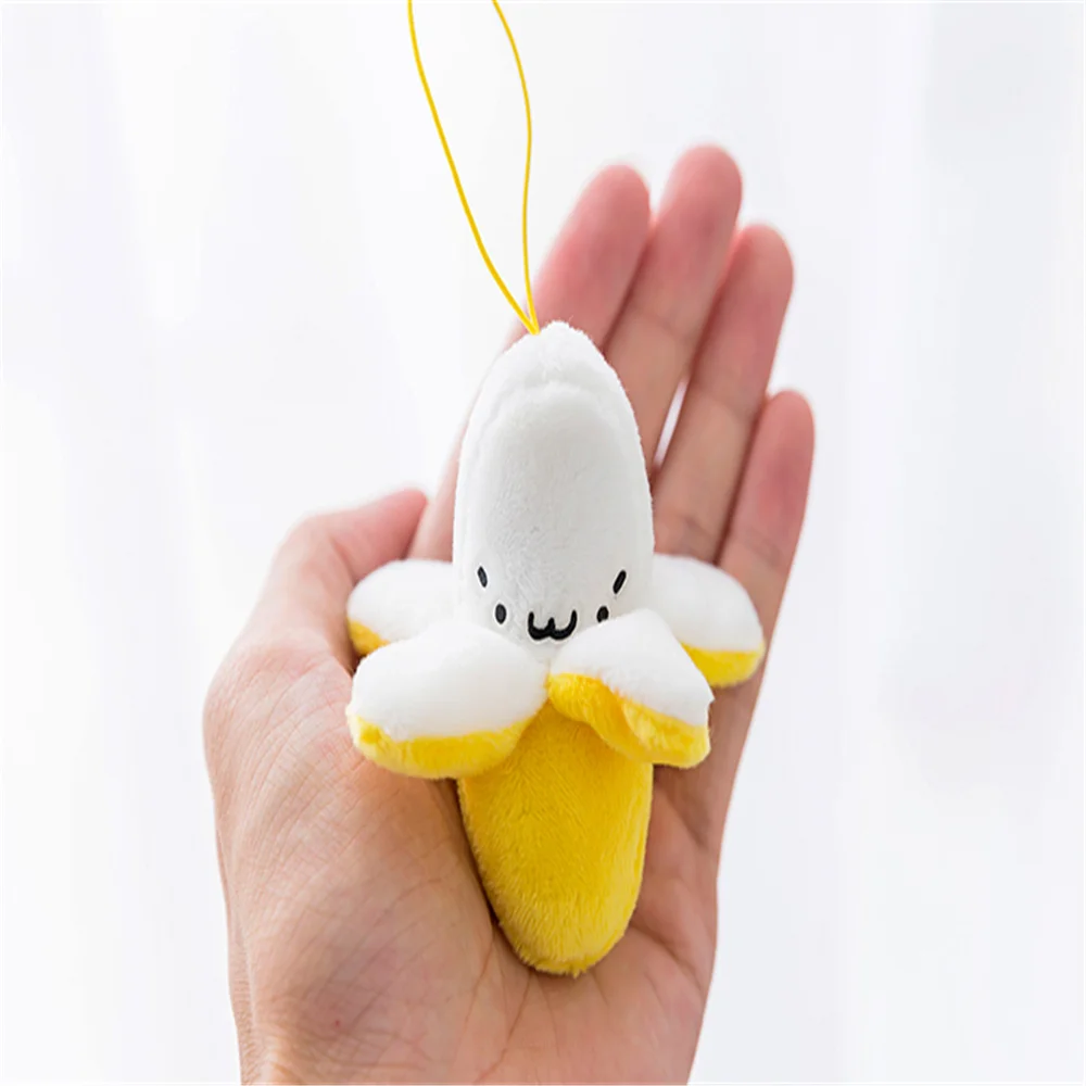 2 шт. новый дизайн банана плюшевый игрушечный брелок кулон декоративная игрушка