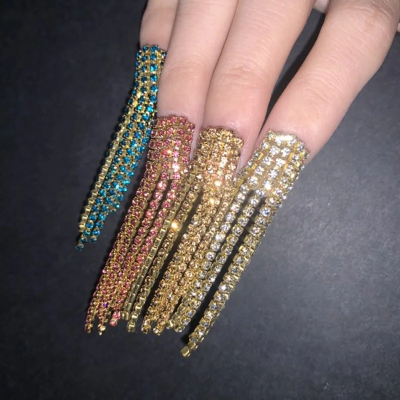 

100 см новые блестки для дизайна ногтей Стразы ювелирные изделия кисточка Сверло DIY Модные украшение для ногтей аксессуары