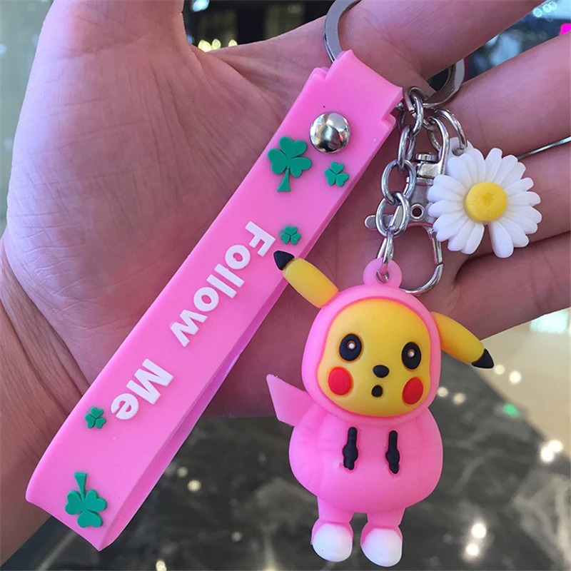 

Cartoon Pokmon Keychain Cute Anime Pokemon Model Keychain Children's Toys Pokemon Pendant Key Chain Fashion Women Keyring Toys