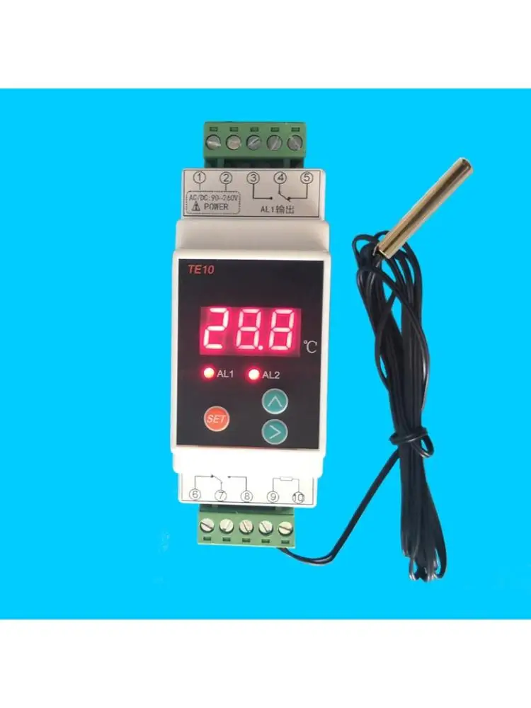 AC90 ~ 260V din-рейку термостат 2 способ реле Выход Температура контроллер сигнализации