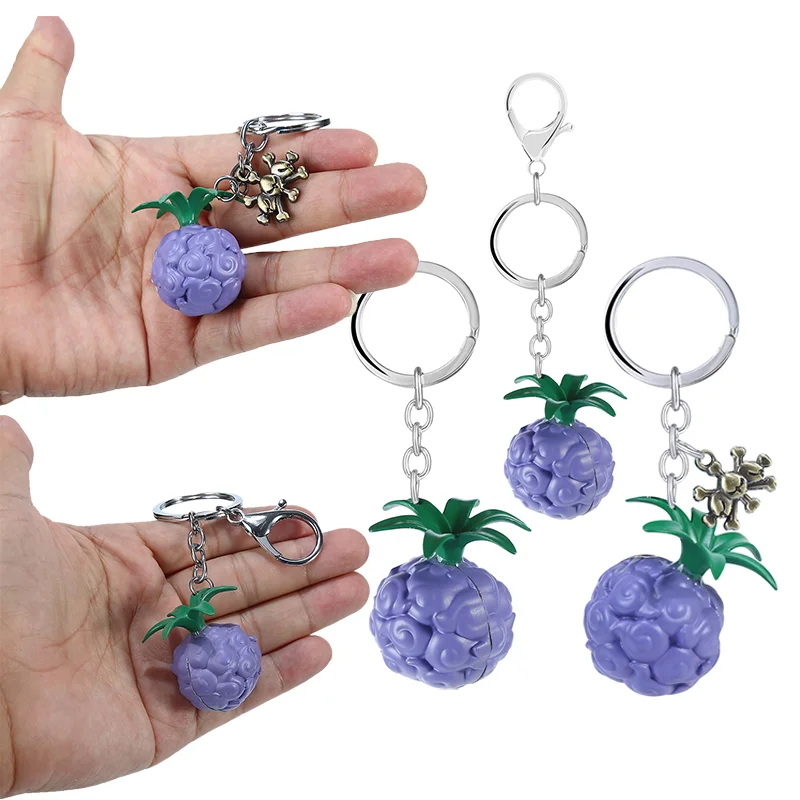 

Anime One Piece KeyChain Figure Devil Fruit Marshall·D·Teach For Car Bags Keys Holder Chaveiro Pendant Metal Trinket Gift