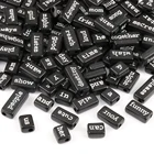 Акриловые бусины с буквами, Смешанные черные буквы алфавита, плоский красочный куб, свободный разделитель для изготовления ювелирных изделий ручной работы, для браслетов и ожерелий сделай сам