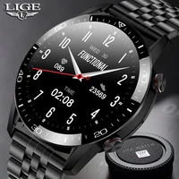 lige smart watch men bluetooth call custom dial full touch screen waterproof smartwatch for android ios sports fitness tracker