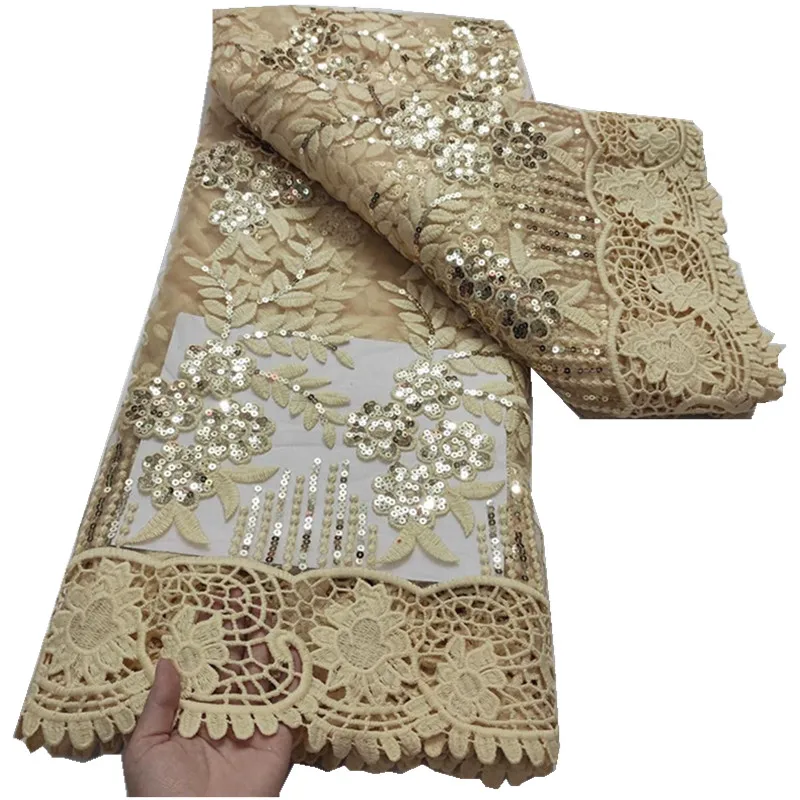 

Familiar African Sequins Lace Fabric 2021 High Quality Embroidery French Tulle Lace Nigerian Wedding Party Dress Sewin FJ91004