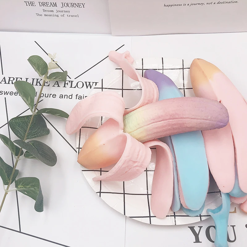 8 см сжимаемые кавайные фрукты бананы антистрессовые медленно восстанавливающие