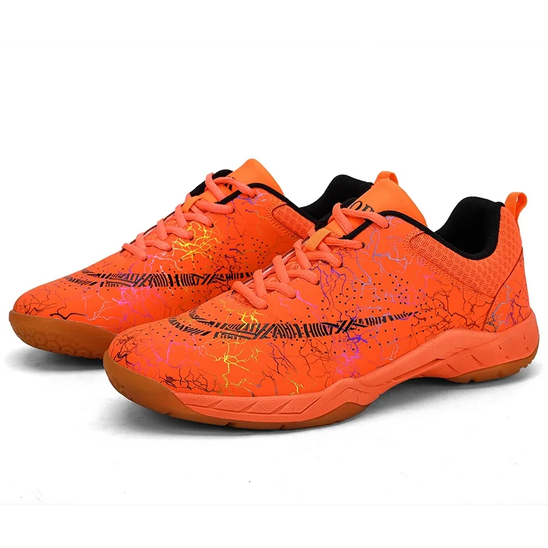 Badminton Shoes Men Professional Training Sport Shoes Breathable Light Sneakers Men Athletic Shoe Anti-Slippery Tennis Sneakers - Цвет: orange