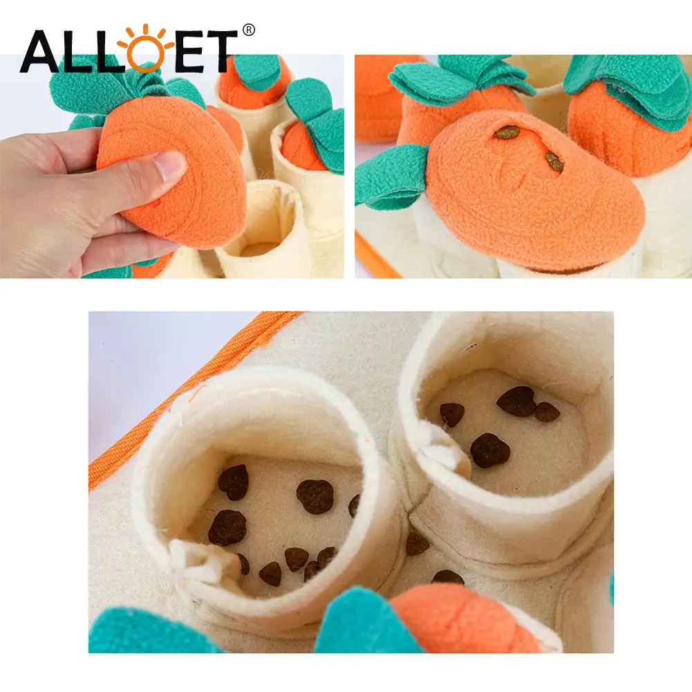 

Training Sniffing Feeding Blanket Pet Pad Dog Bed Stress Release Toys Plush Carrot Mat Dog Nose Pad Pet Slow Feeder Pad