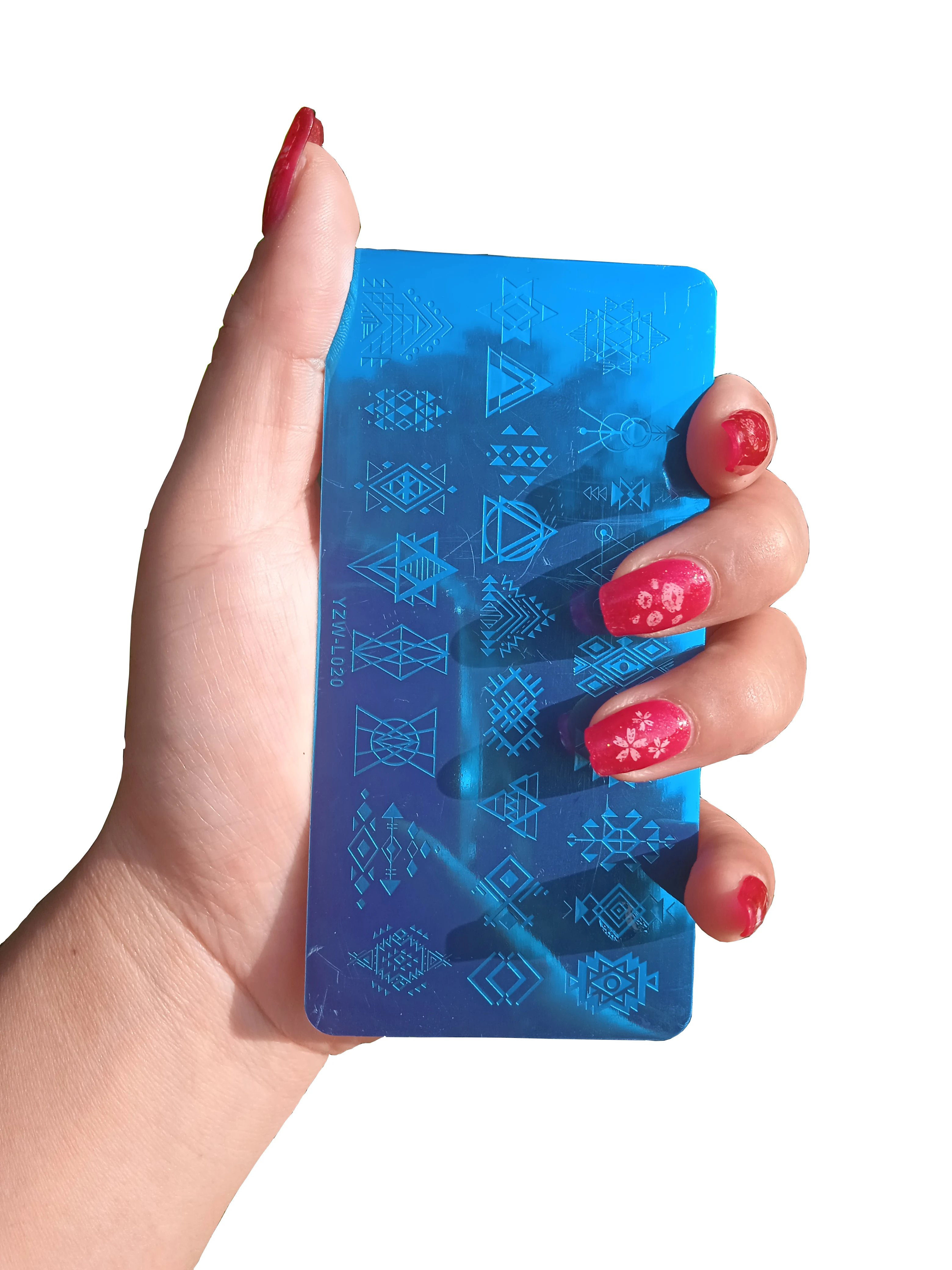 

Stainless Steel Nail Templete,Pattern transfer plate, Nail Stamping Plates,Geometric Lines Leaves Design Image Printing Plates