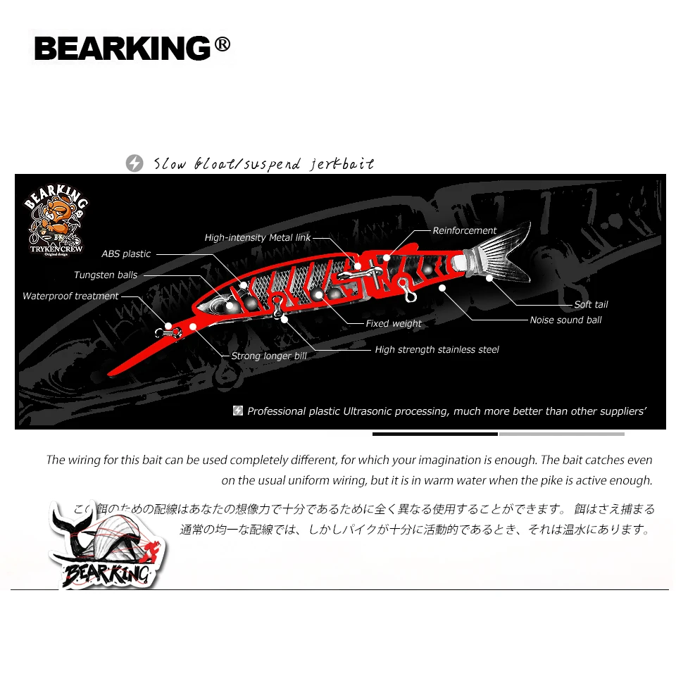 BEARKING 113 мм 16 г 13 7 88 2 2019 новые рыболовные приманки magallon семья мелкая блесна горячая