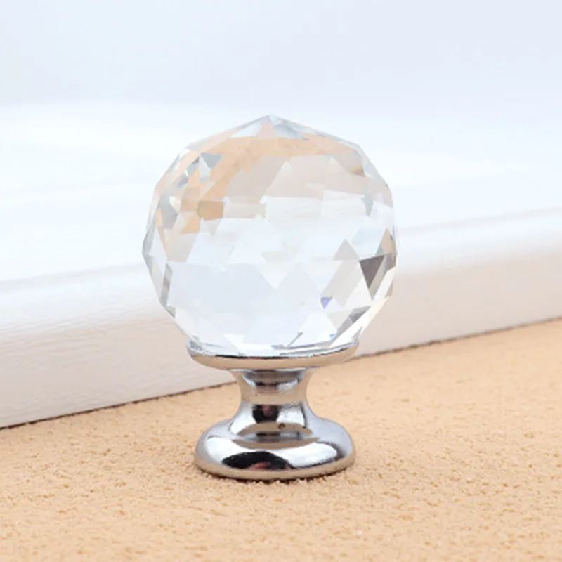 4 предмета в комплекте с украшением виде кристаллов двери KnobTransparent Стекло