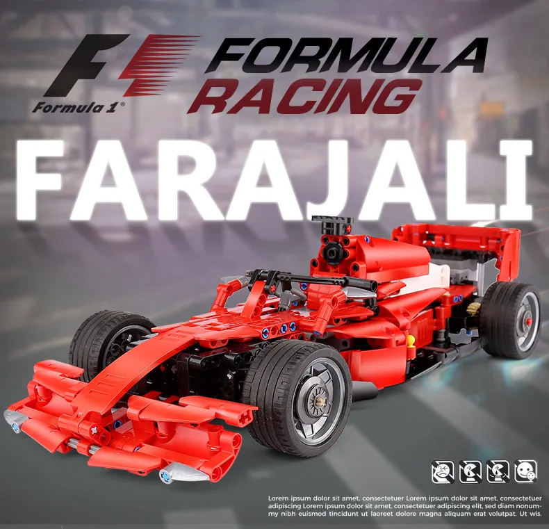 RC Technic DIY MOC 2,4 ГГц эксклюзивный Grand Prix Racer F1 формула гоночный автомобиль строительные блоки модели Кирпичи Классические детские игрушки подарок