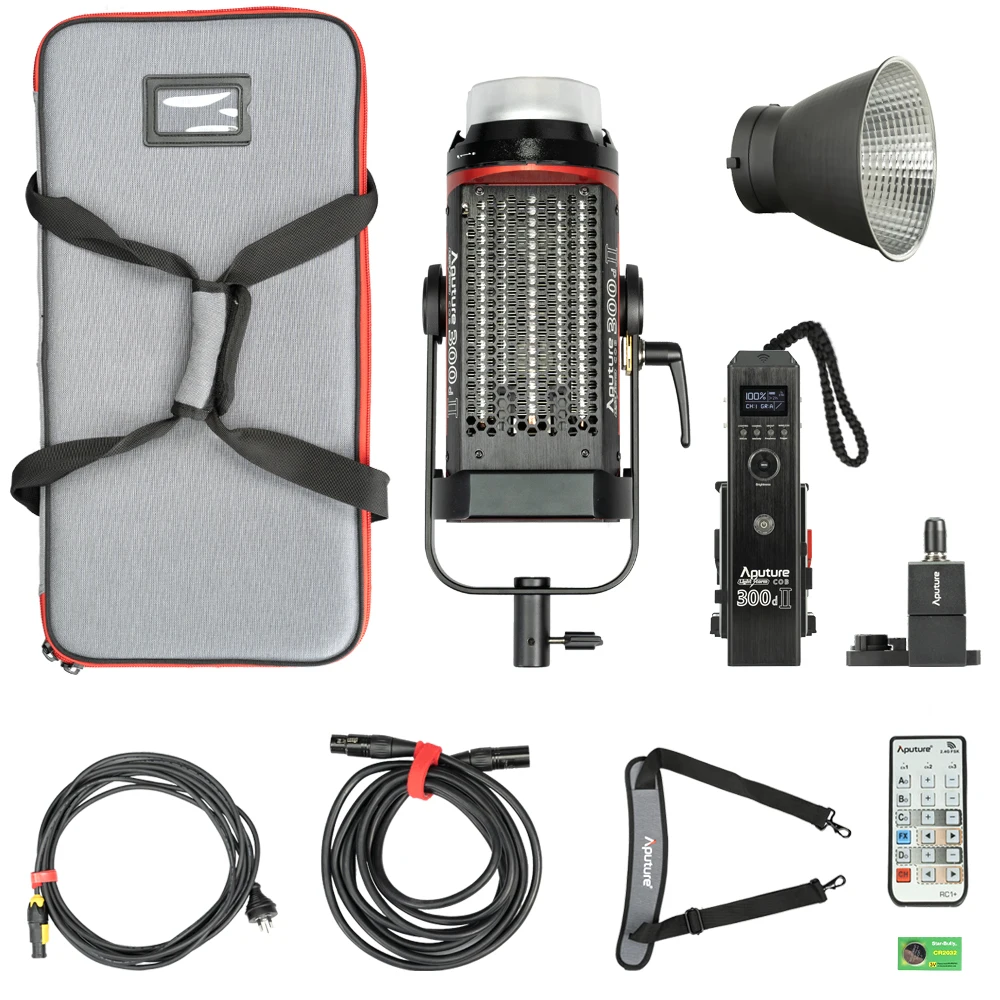 Aputure LS C300d II COB светильник CRI TLCI 96+ многоязычная поддержка более выходной хомут обеспечивает вращение на 360 ° v-образное крепление