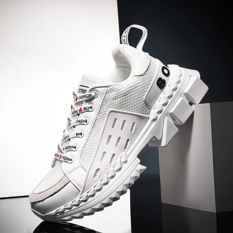 Мужские массивные кроссовки в стиле хип-хоп обувь для папы на высокой платформе