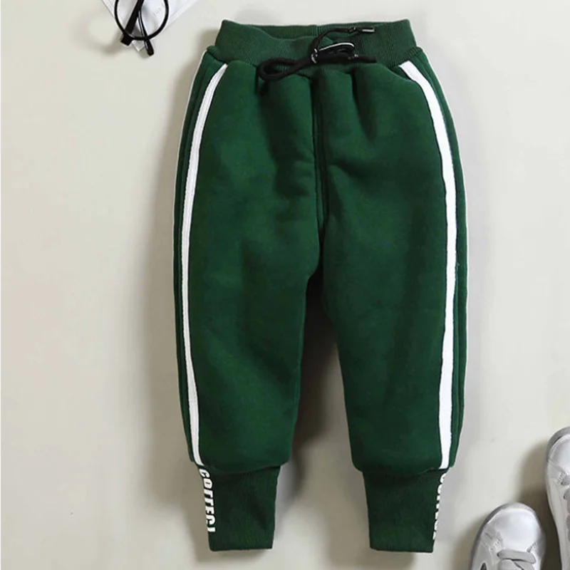 Новые зимние штаны для малышей хлопковые плотные бархатные леггинсы маленьких