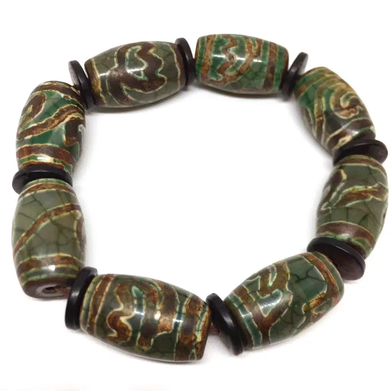 Новый дизайн эластичные узоры лотоса агат натуральный для мужчин и женщин