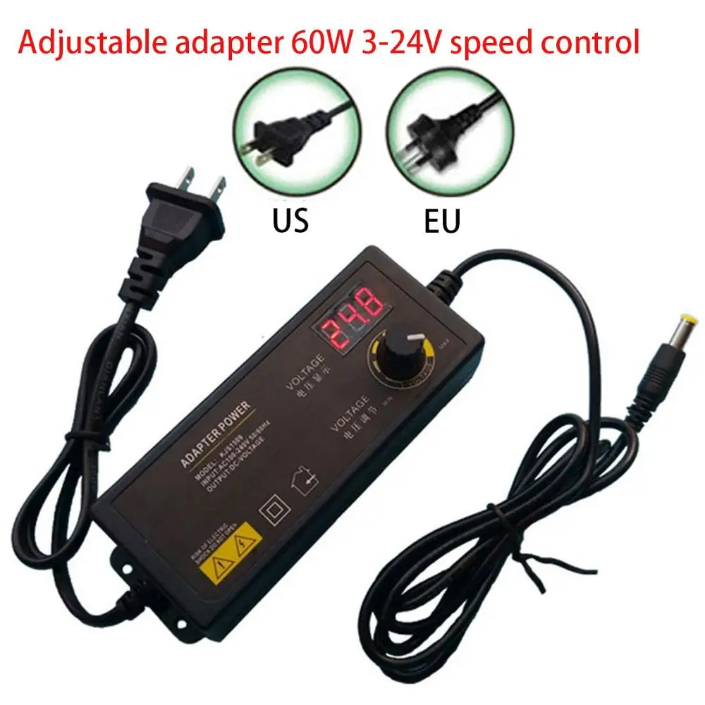 Адаптер постоянного тока 3 24 В регулируемый переменный ток 100 240 в универсальный