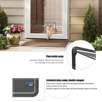 flap pet door magnetic cat dog screen door lockable scratch resistant mesh door easy installation for exterior doors ts3