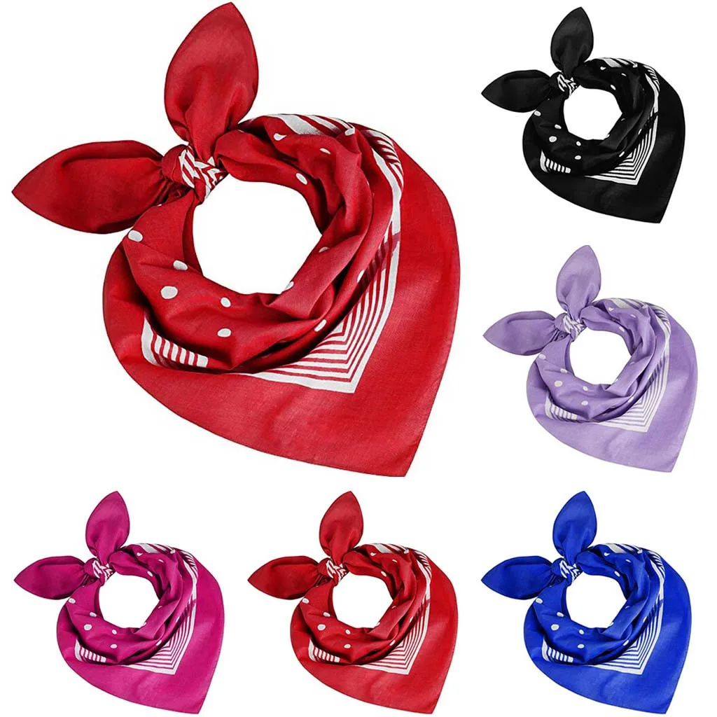 Женский квадратный головной платок шарфы женский шейный с принтом модная