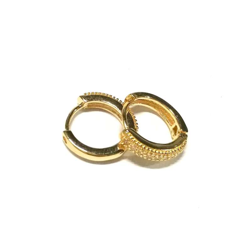 Шикарный обручем маленькие серьги для женщин AAA циркон серебряный цвет brinco в