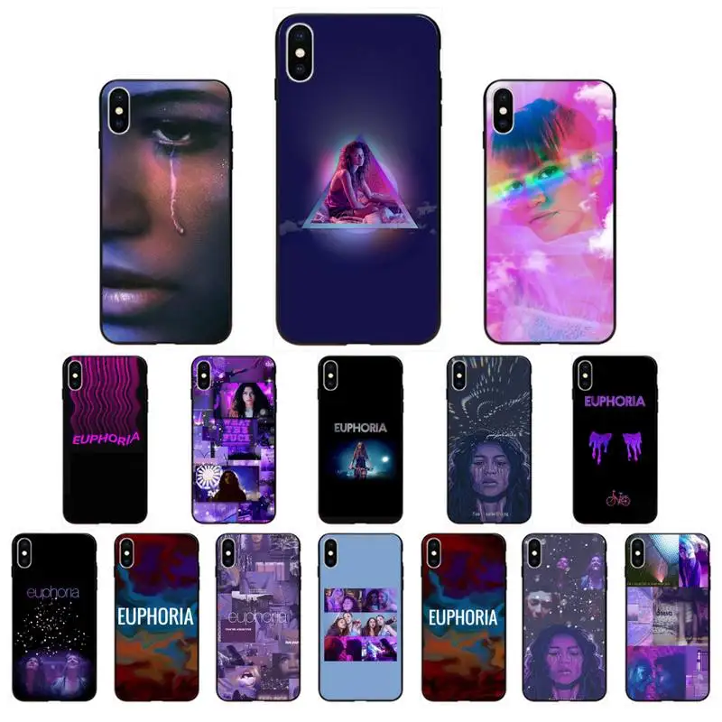 

FHNBLJ TV series Euphoria soft cover Phone Case for iphone 11 Pro Max X XS MAX 6 6s 7 8 Plus 5 5S 5SE XR SE2020