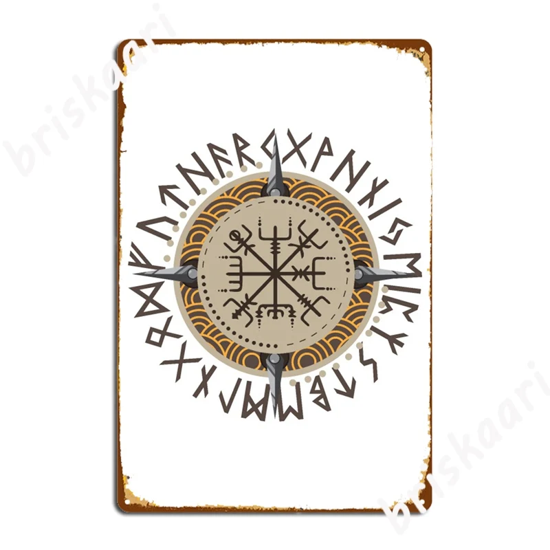 

Викинги вегвизир воин подарком для друзей и близких металлические знаки Настенный декор Кухня украшение стены жестяной знак паба Плакаты