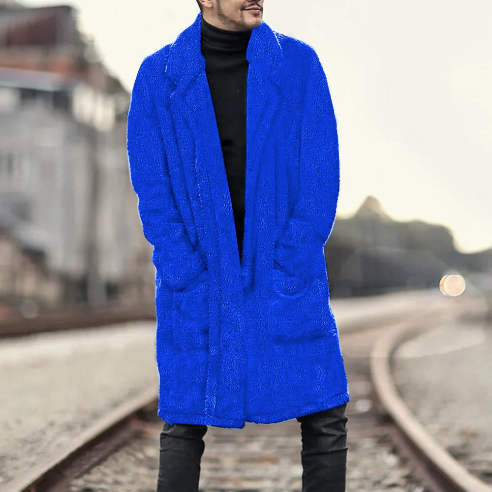 JAYCOSIN Мужская куртка модный свободный толстый зимний теплый плюшевый кардиган
