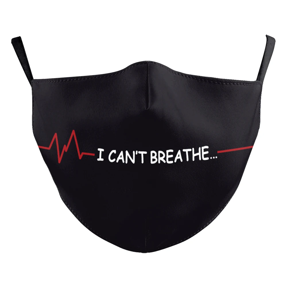 VIP модная маска для взрослых я не могу дышать 3D принт Балаклава многоразовые