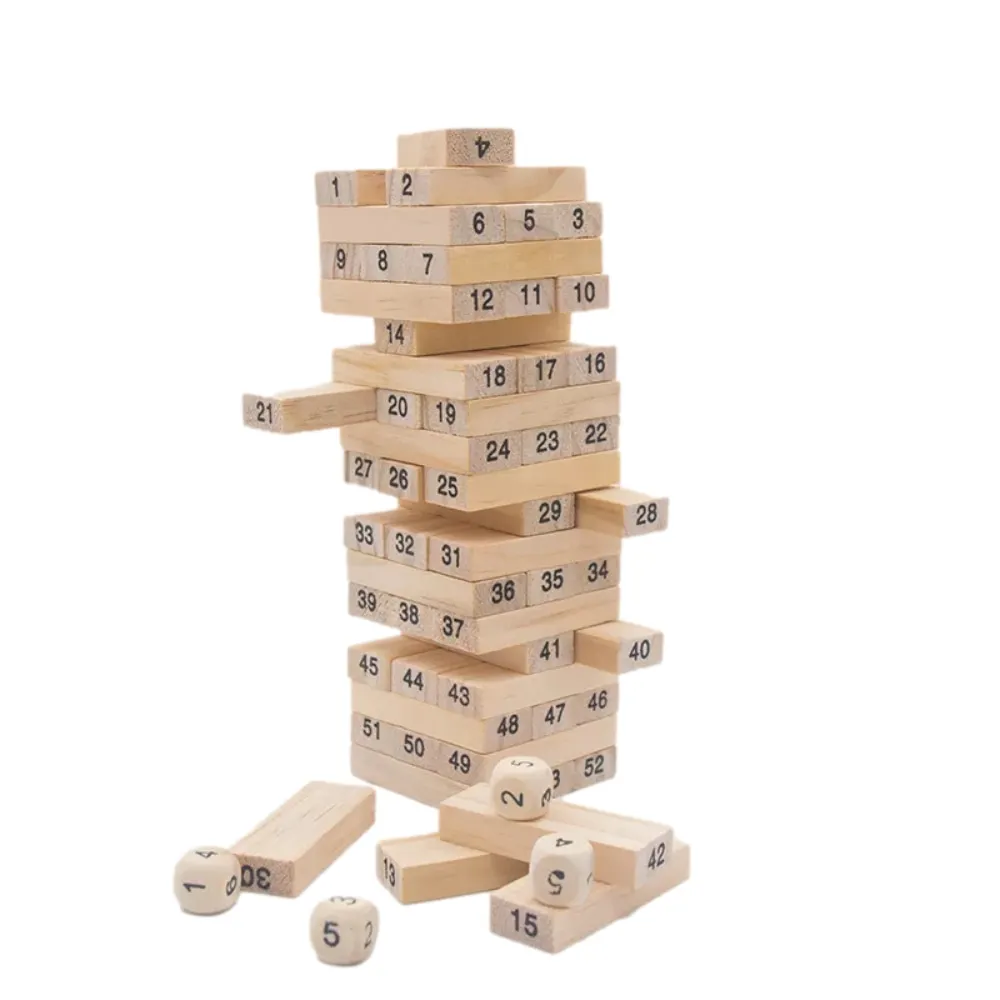 

Wooden Building Blocks Stacking High Educational Toys Children's Interactive Games Baby Montessori Building Blocks Toy Gifts
